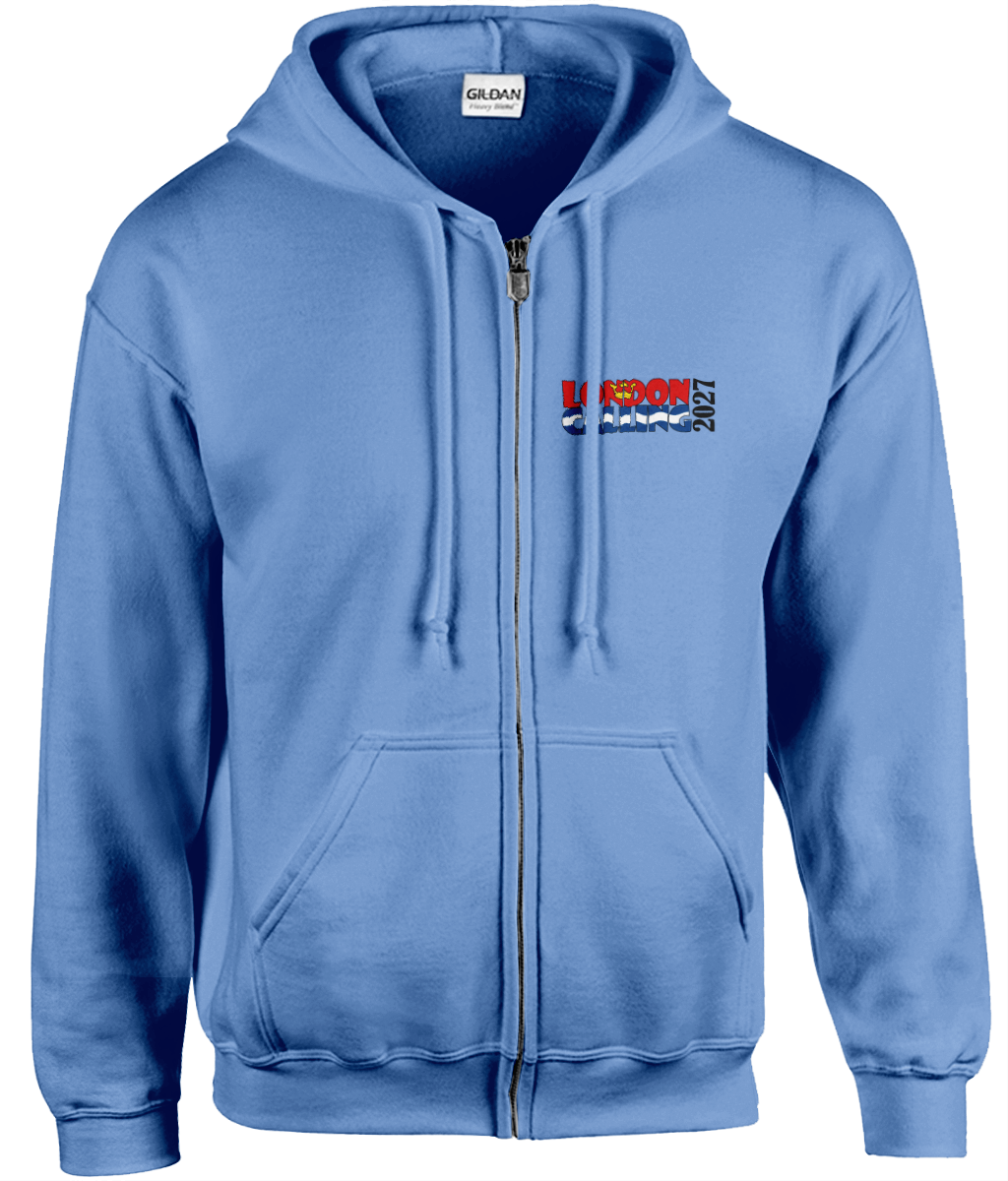 LC27 Zipped Hoodie Front & Back Print (black text) - Image 2