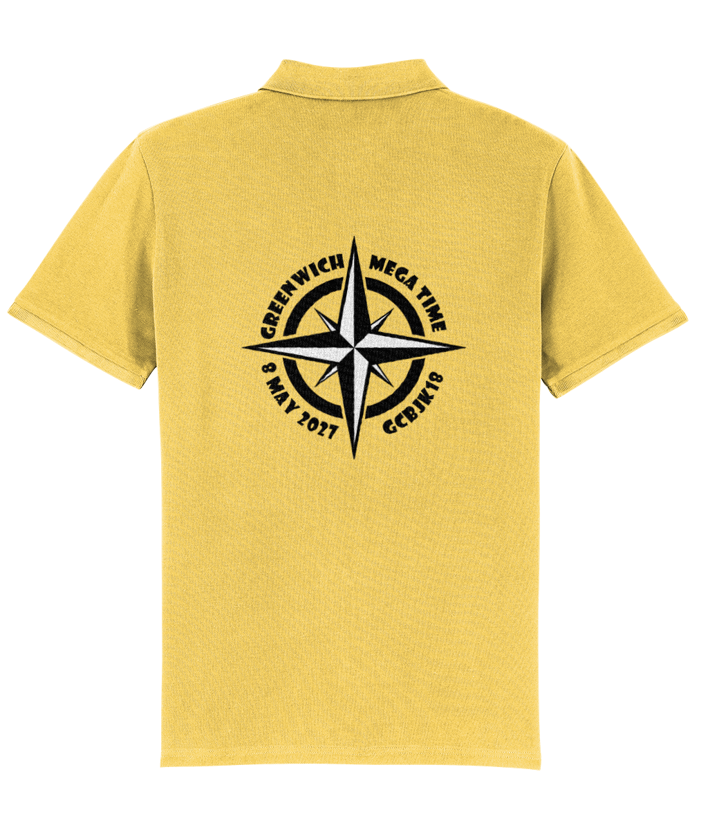 LC27 Polo Shirt Front & Compass Back Print (black text) - Image 3