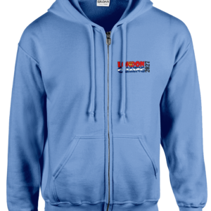 LC27 Zipped Hoodie Front & Back Compass Print (black text)