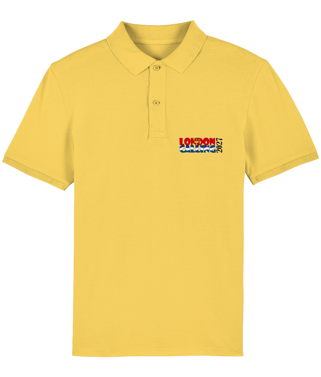LC27 Polo Shirt Front & Compass Back Print (black text) - Image 2