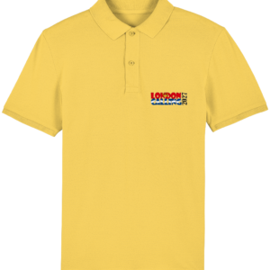 LC27 Polo Shirt Front & Compass Back Print (black text)